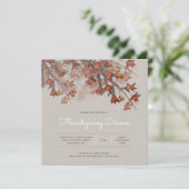 Invitation Amical | Feuilles d'automne Abstraites d'aquarelle (Debout devant)