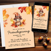 Invitation Amical Little Turkey Fall Watercolor