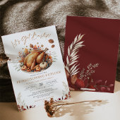 Invitation Amical Potluck Fall Thanksgiving Dîner