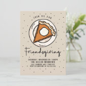 Invitation Amicale Citrouille Pie - Thanksgiving (Debout devant)