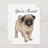 Invitation amicale de chien de carlin (Devant / Derrière)