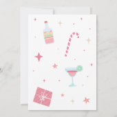 Invitation Amies amusantes de Père Noël Fête de Noël (Dos)