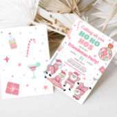 Invitation Amies amusantes de Père Noël Fête de Noël