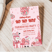 Amies amusantes Père Noël Ho Ho Hos Noël Party