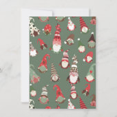 Invitation Amies Bureau Gnomes Fête de Noël (Dos)