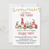 Invitation Amies Bureau Gnomes Fête de Noël (Devant)