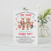 Invitation Amies Office Fête Animaux Noël (Debout devant)
