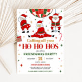 Invitation Amies Père Noël Funny Christmas Party