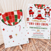 Invitation Amies Père Noël Funny Christmas Party