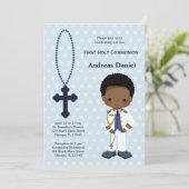Invitation Amiral espagnol Premier communion garçon (Debout devant)