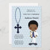 Invitation Amiral espagnol Premier communion garçon (Devant / Derrière)