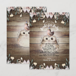 Invitation Amis Bohémiens à Plumes Hibou & Demande de Livre s