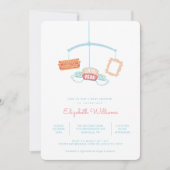 Invitation AMIS™ | Central Perk Mobile Baby shower (Devant)