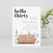 Invitation AMIS™ | Central Perk Watercolor 30e anniversaire (Debout devant)