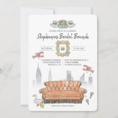 Invitation AMIS™ | Central Perk Watercolor Bridal Brunch (Devant)