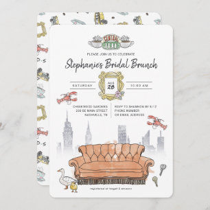 Invitation AMIS™   Central Perk Watercolor Bridal Brunch