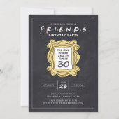 Invitation AMIS™ | Chalkboard 30e anniversaire (Devant)