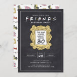 Invitation AMIS™ | Chalkboard 30e anniversaire<br><div class="desc">Célébrez votre anniversaire avec FRIENDS™. Personnalisez cette incroyable invitation d'anniversaire en ajoutant tous les détails de votre fête !</div>