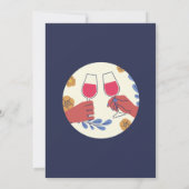 Invitation Amis d'anniversaire Soirée Repas Dégustation de vi (Dos)