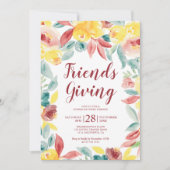 Invitation Amis d'automne donnant l'action de grâce à l'aquar (Devant)