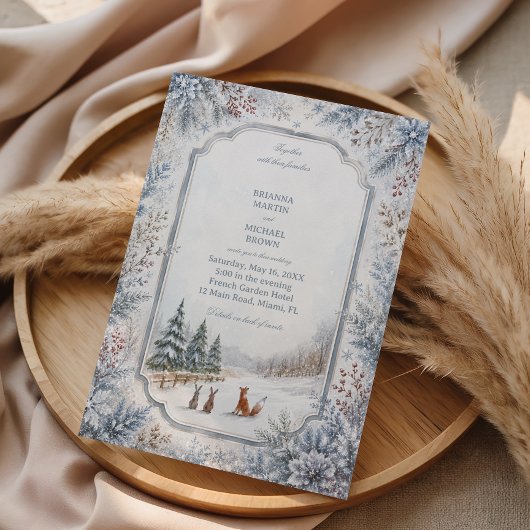 Invitation Amis de la forêt sous l'hiver