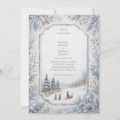 Invitation Amis de la forêt sous l'hiver (Devant)
