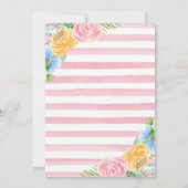 Invitation Amis de l'Aile Floral Cute Animal Anniversaire (Dos)