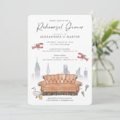 Invitation AMIS™ | Dîner de répétition aquarelle (Debout devant)