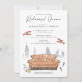 Invitation AMIS™ | Dîner de répétition aquarelle (Devant)