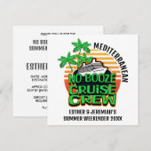 Invitation Amis Équipage de la croisière sans alcool Destinat (Devant / Derrière)