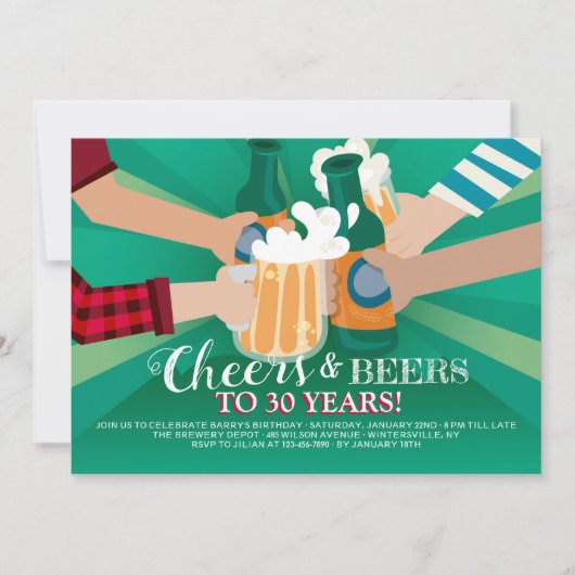 Invitation Amis et Bières (Devant)
