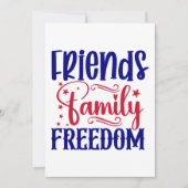 Invitation Amis, famille et liberté (Devant)