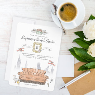 Invitation AMIS™ Fête des mariées d'aquarelle Perk Central
