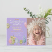 Invitation Amis Funny Monstres anniversaire (Debout devant)