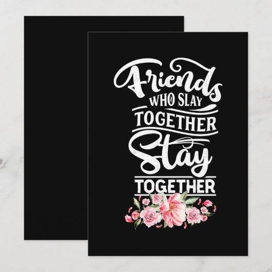 Invitation Amis Qui Restent Ensemble (Devant / Derrière)