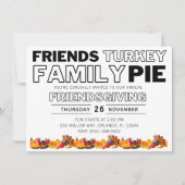 Invitation Amis Turquie gâter ami Thanksgiving (Devant)