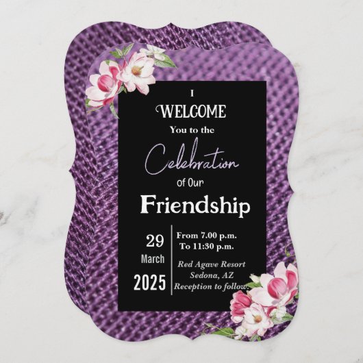 Invitation amitié (Devant / Derrière)