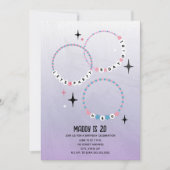 Invitation Amitié Bracelets violet Anniversaire (Devant)