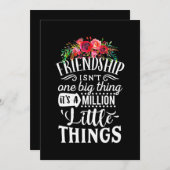 Invitation Amitié C'Est Un Million De Petite Chose (Devant / Derrière)