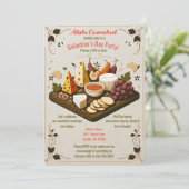 Invitation Amitié Charcuterie Board Fête de la fête de la fêt (Debout devant)
