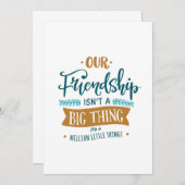 Invitation Amitié jour grande chose (Devant / Derrière)