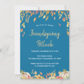 Invitation Amitié Thanksgiving Potluck Fall Leçons (Devant)
