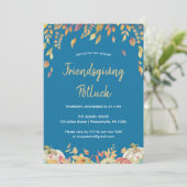 Invitation Amitié Thanksgiving Potluck Fall Leçons (Debout devant)