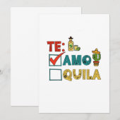 Invitation Amo Tequila Cinco De Mayo Drôle (Devant / Derrière)