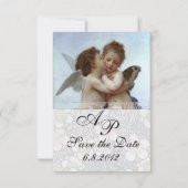 Invitation Amor et Psyche comme Enfants Mariage Party Monogra (Devant)