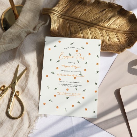 Invitation Amore & Aranci | Une partie d'engagement pour les