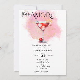 Invitation Amore Fête des mariées aquarelle