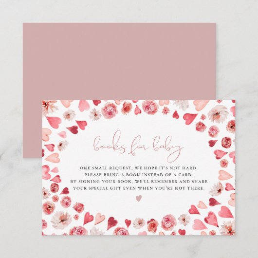Invitation AMORE Little Sweetheart Valentines Livres pour béb (Devant / Derrière)