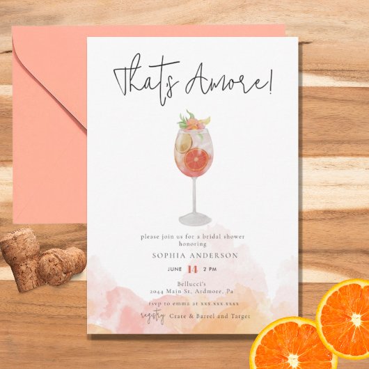 Invitation Amore Spritz Fête des mariées