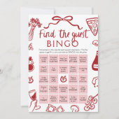 Invitation Amore Trouvez le jeu de Fête des mariées de Bingo (Devant)